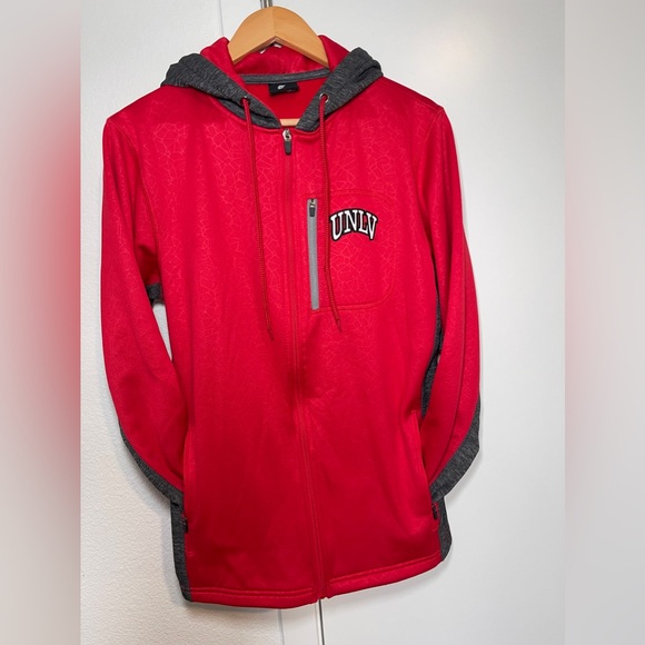 UNLV University Las Vegas Rebels | Red Mens Full Zip Jacket - Picture 7 of 9